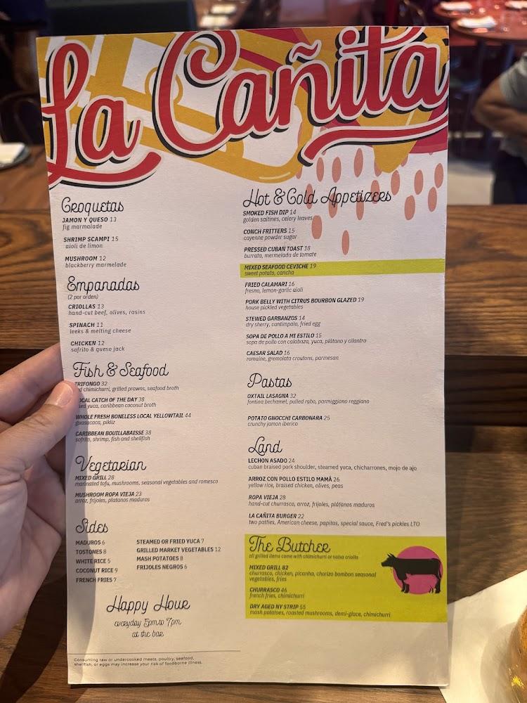 La Cañita Kendall Menu image 1